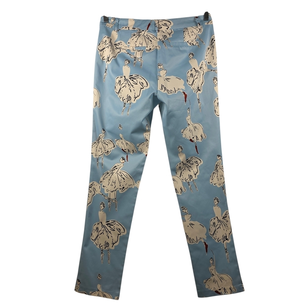 OVI Light Blue Illustrated Ballerina Print Pants – Size M - Picture 3 of 13